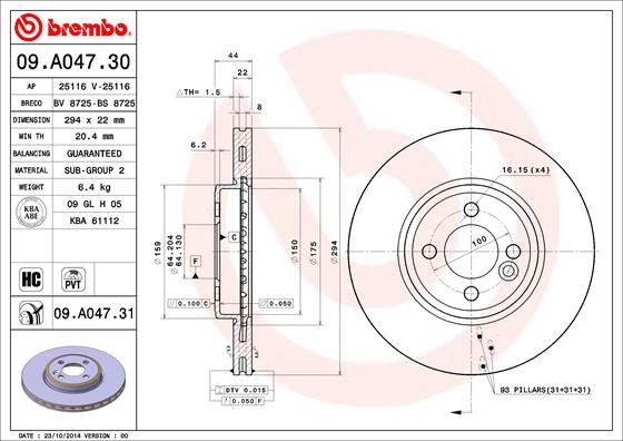 BREMBO 09A04731 Fren Diski On Uv Coated Mini
