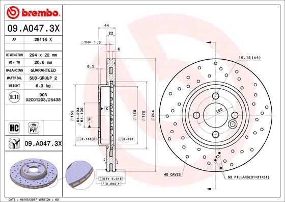 BREMBO 09A0473X Fren Diski On Xtra Mini