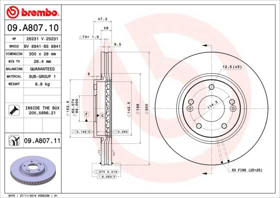 BLU-ADG043158 Fren Diski On Hyundai Tucson 04-/ Ix35 10-/ Sonata 05-/ I40 11-/ Kia Rio 11-/ Sportage 04-/ Optima 12-/ 300×5