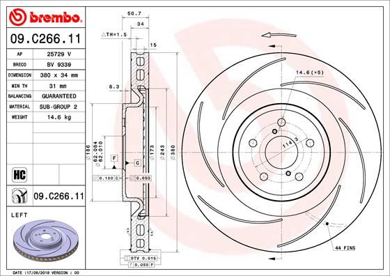 BRE-09.C266.11 Fren Diski On Uv Coated Lexus