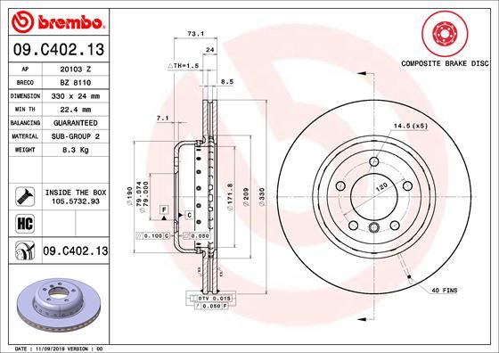 BRE-09.C402.13 Fren Diski On E89