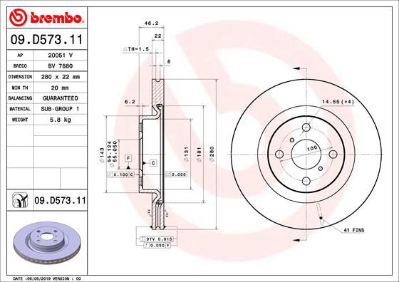 BREMBO 09D57311 Ön Fren Diski Hava Kanalli Toyota Yaris 1.5l 1nzfxe 2nrfkr Nhp130 Nsp131 15-> 280 Çap X 4 Bijon - Adet Disk Fiyatıdır