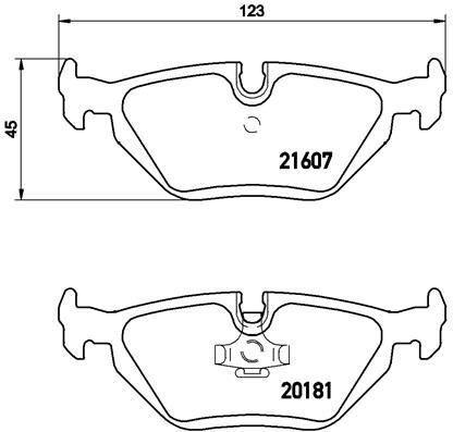 BREMBO P06013 Fren Balatasi Arka Low-Met Bmw