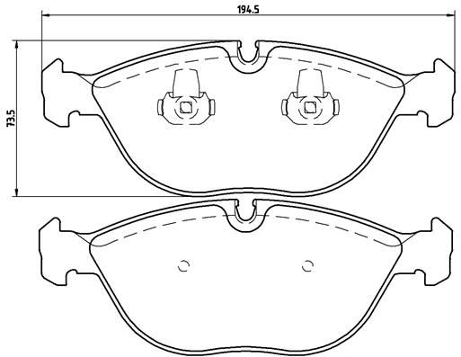 BREMBO P06019 Fren Balatasi On Mercedes W202 W210 W211 W220 R170 . Bmw E38 E52