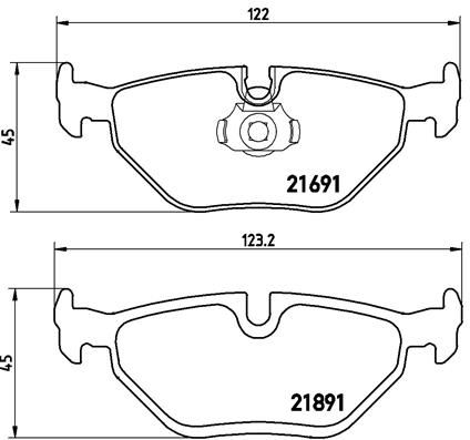BREMBO P06023 Fren Balatasi Arka Bmw E39