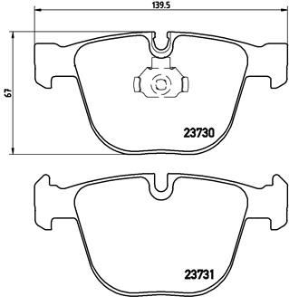 BREMBO P06026 Fren Balatasi Arka Bmw E60 E61 E63 E64 E65 E66 E70 F15 E71 E72 F16