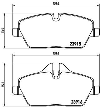 BREMBO P06034 Fren Balatasi On Bmw E81 E82 E87 E88 . Mini R55 R56 R57 R58 R59