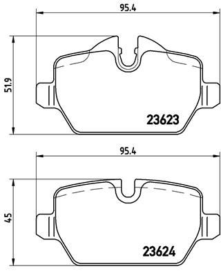BREMBO P06037 Fren Balatasi Arka Bmw E81 E87 E90 E92 . Mini R60 R61