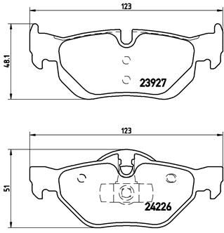 BREMBO P06038 Fren Balatasi Arka Bmw E81 E82 E87 E88 E90 E91 E92 E93 F30 F35 E84