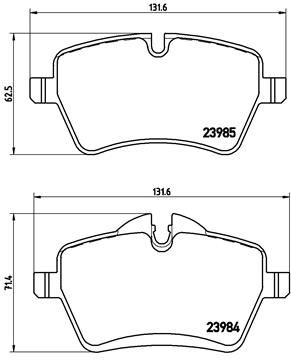 BREMBO P06051 Fren Balatasi On Mini R50 R52 R53 R55 R56 R57 R59