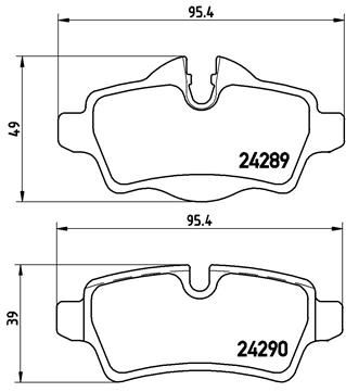 BREMBO P06052 Fren Balatasi Arka Mini R55 R56 R57 R58 R59