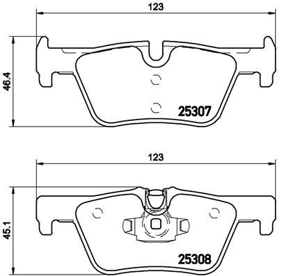 BREMBO P06071 Fren Balatasi Arka Bmw F20 F21 F22 F23 F30 F31 F34 F32 F33 F36