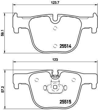 BREMBO P06072 Fren Balatasi Arka Bmw F30 F31 F34 F35 F32 F33 F36