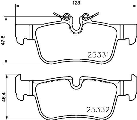 BREMBO P06094 Fren Balatasi Arka Bmw F40 F44 F45 F46 F48 F49 F39 . Mini F54 F60