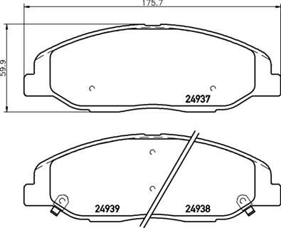 VAL-671251 Fren Balatasi On Cadillac Gm Cts 2.8 3.0 3.6  08-