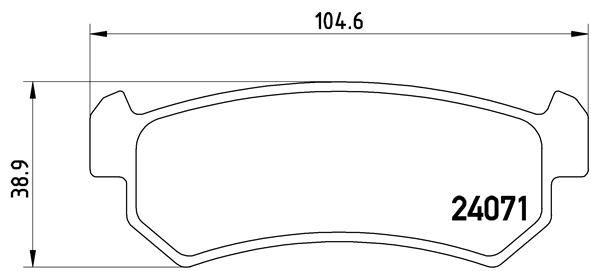 BREMBO P10001 Arka Fren Balatasi Cehevrolet Lacetti 1.4-1.6-1.8 04 > Nubira 1.4-1.6-1.8 2.0 04 >