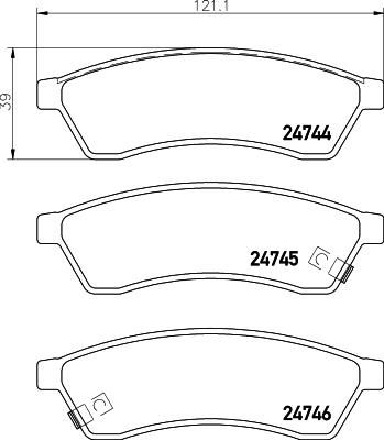 BREMBO P10060 Arka Fren Balatasi Chevrolet Epica 2.0-2.0d 06> Daewoo Tosca 2.0-2.5-2.0d 06>