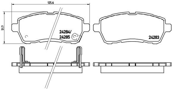 BRE-P 16 013 Fren Balatasi On (Suzuki  Swift 10/ /Swift 1.4 17/ /Baleno 16//Daihatsu Materia 06/ )