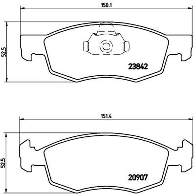 WDB124 Fren Balata On Fiat Doblo (119,223) 1.9 Jtd 17.80mm 2001-2010