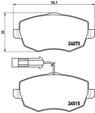 BREMBO P23127 Fren Balatasi On Low-Met Lancia