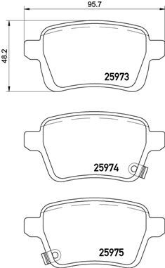 BREMBO P23156 Arka Fren Balatasi Opel Corsa E 14>19 Adam 14>19 15 Jant Rpo J67 Fiat Egea 16> 500l 13> 264mm