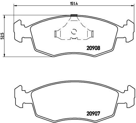 BREMBO P24019 Fren Balatasi On Low-Met Ford