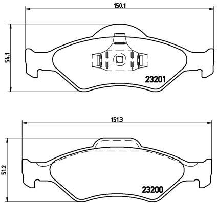 BREMBO P24054 Fren Balatasi On Low-Met Ford