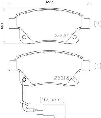 BREMBO P24066 Arka Fren Balatasi Transit V347-V348 06>11 Fisli