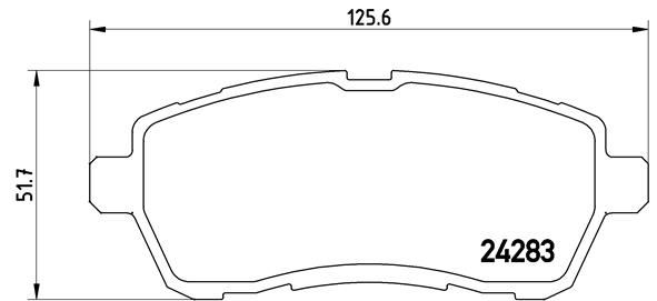 BREMBO P24072 Ön Balata Fiesta Vi 1.4-1.4tdci 1.6 Tdci 08 >Swift 10 > Justy 07 > Mazda Ii 07 > Sirion 08 >
