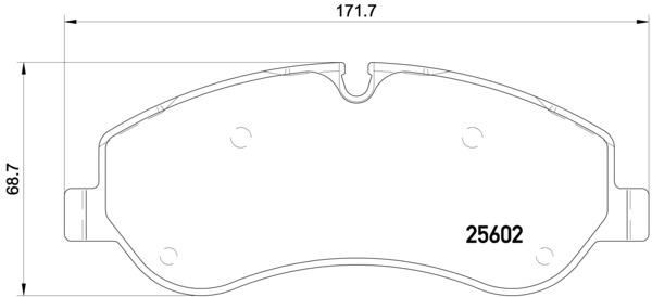 BREMBO P24152 Ön Balata Ford Transit V363 14> -Transit Custom 2.2 Tdci 12> Kablolu