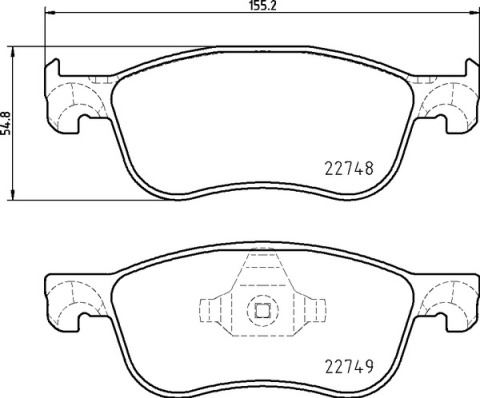 BREMBO P24210 Disk Fren Balatasi Ön Ford Fiesta 1.0/1.1/1.5d 01/17> Ford Fiesta St 1.5 04/18> Courier V-769 18>