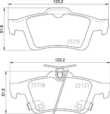 BREMBO P24216 Fren Balatasi Arka Low-Met Ford