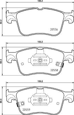 BREMBO P24218 Ön Balata Focus Iv 2018 > Kuga 2019 > Puma 2020 >