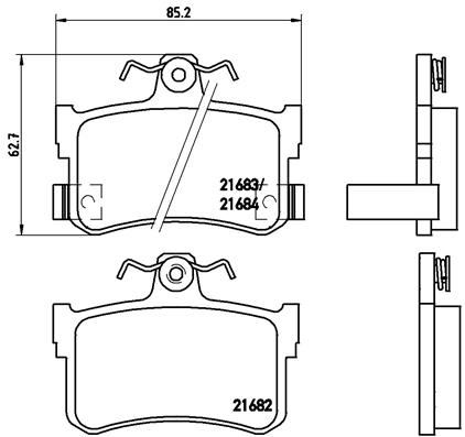 BREMBO P28027 Fren Balatasi Arka Low-Met Mg