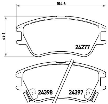 BREMBO P30027 Ön Fren Balata Hyundai Atos 1.1l G4hg 06->