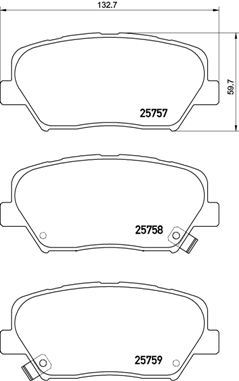BREMBO P30070X Fren Balatasi Hyundai Grandeur Hg 01/11->-Hyundai Santa F Iii Dm. Dma 09/12->