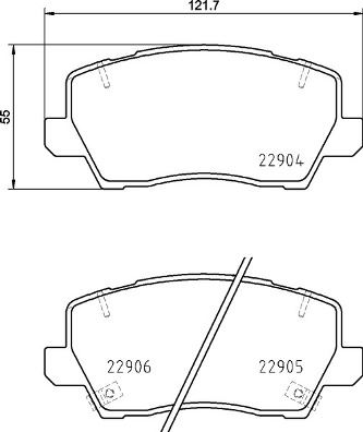 BREMBO P30114 Ön Fren Balata Kia Picanto 1.0l G3la G3ld 17-> 1.2l G4lf 20->