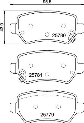 BREMBO P30120 Arka Fren Balata Kia Ceed 1.6l G4fj T-Gdi 13-> / 1.6l D4fb Crdi Dizel 12-> / Venga 1.4l 1.6l 10-19