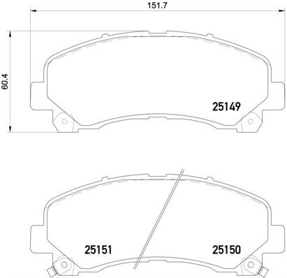 BREMBO P34007 Ön Fren Balata Isuzu D-Max 2.5l Ddi 163hp Euro5 4x2 4x4 12-> Y.M.