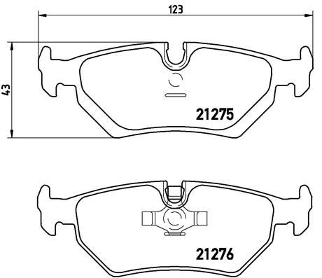 BREMBO P36008 Fren Balatasi Arka Low-Met Jaguar