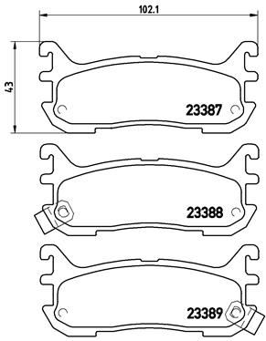 BREMBO P49021 Fren Balatasi Arka Low-Met Mazda