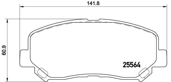 BREMBO P49045 Ön Fren Balata Mazda Cx-5 2.0l Pe Skyactiv Ke Kf Kasa 12-> / 2.2l Sh Dizel Ke Kf Kasa 17-18