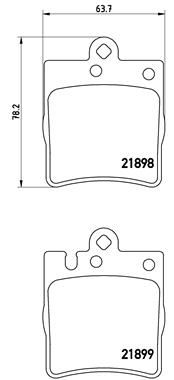 BREMBO P50033 Fren Balatasi Arka Mercedes W203 Cl203 C209 W210 R171
