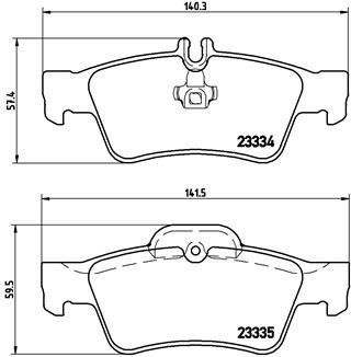 BREMBO P50052 Fren Balatasi Arka Mercedes W211 S211 C218 C219 W212 S212 W221 C215