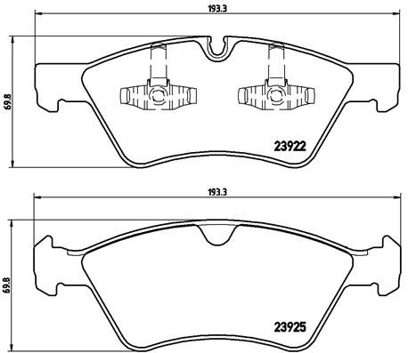 BREMBO P50063 Fren Balatasi On Mercedes W211 S211 W164 W251