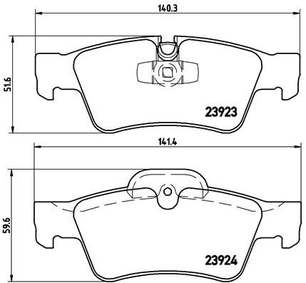 BREMBO P50064 Fren Balatasi Arka Mercedes W164 X164 W251 W463