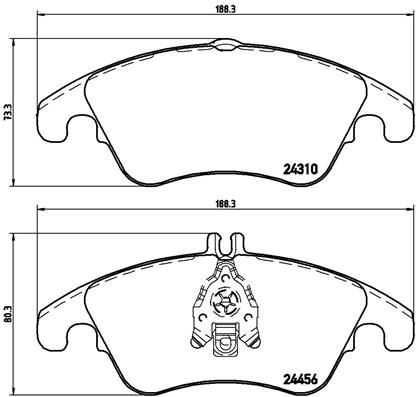 BREMBO P50069 Fren Balatasi On Mercedes W204 S204 C204 C218 W212 C207