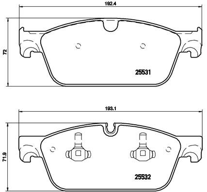 BREMBO P50102 Fren Balatasi On Mercedes W166 X166 C292