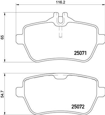 BREMBO P50117 Fren Balatasi Arka Mercedes W222 V222 X222 C217 C117 R231