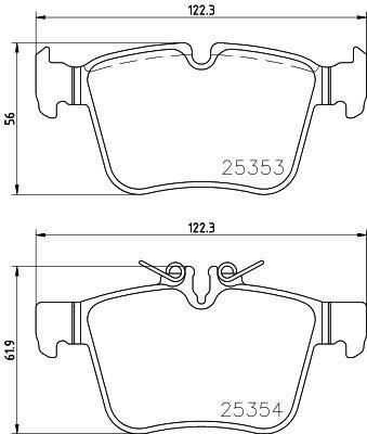 BREMBO P50122 Fren Balatasi Arka Mercedes C-Class W205 S205 C205 A205